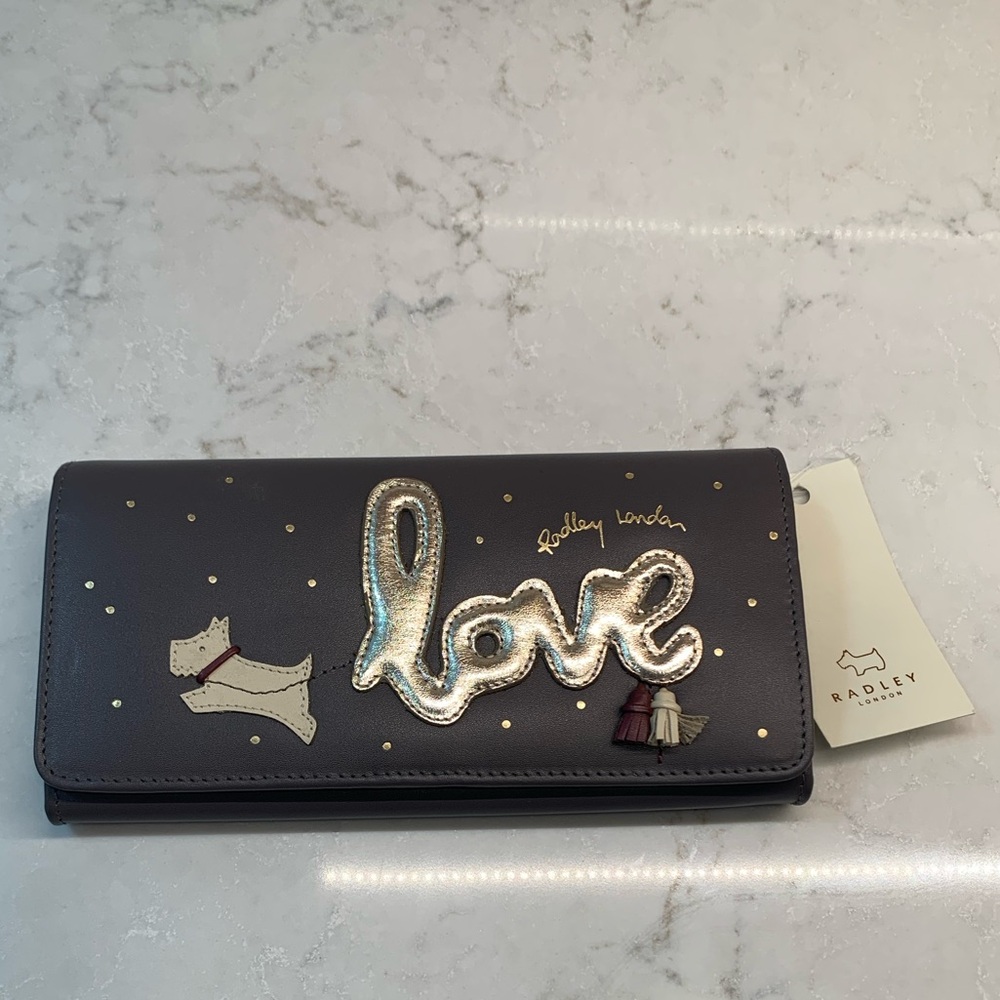 NEW Radley London Scottie Dog Love Plum Wallet - Picture 2 of 7